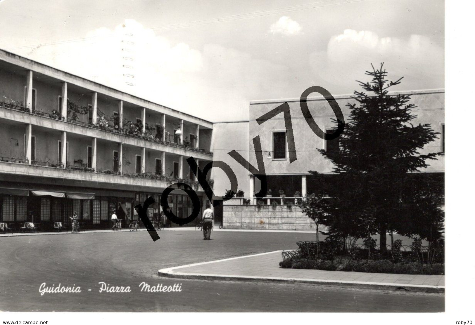 C. POSTALE-CARTOLINA - GUIDONIA PIAZZA MATTEOTTI  - LUCIDA  FORMATO GRANDE VIAGGIATA 1957 - Guidonia Montecelio