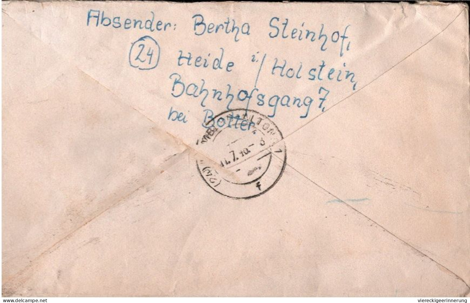 ! 10.07.1946 , AM Post Brief  MeF Nr. 31, 42 Pfennig Mehrfachfrankatur Einschreiben Aus Heide, Urspr. R-Zettel Kiel-Wik - Cartas & Documentos