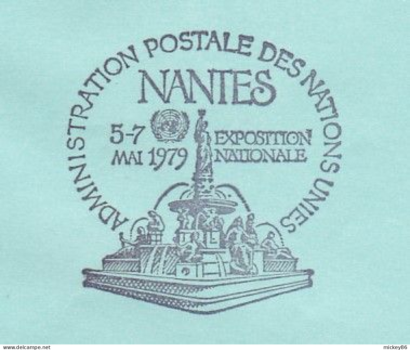 ONU--1979--Aérogramme NEUF ..Superbe Cachet  NANTES-44-EXPOSITION  Administration Postale Des Nations Unies-5-7 MAI 1979 - UNO