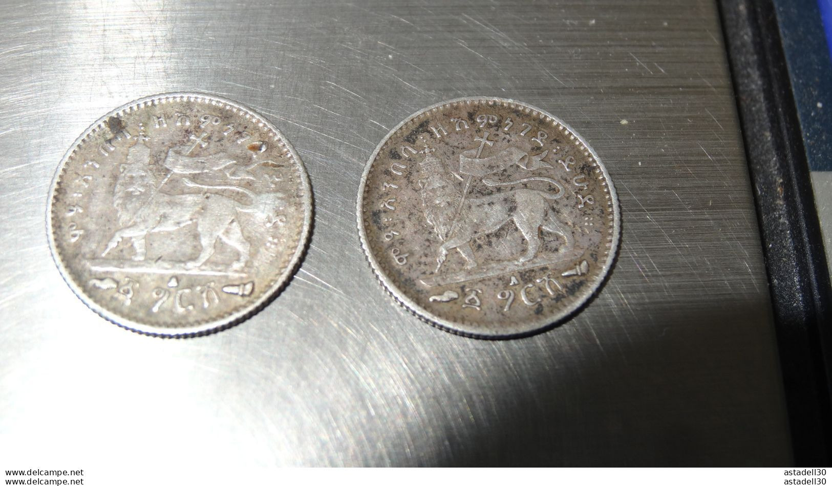 ETHIOPIE : 2 Pieces De 1 Bir 1895 ................ MON-1005 - Ethiopie