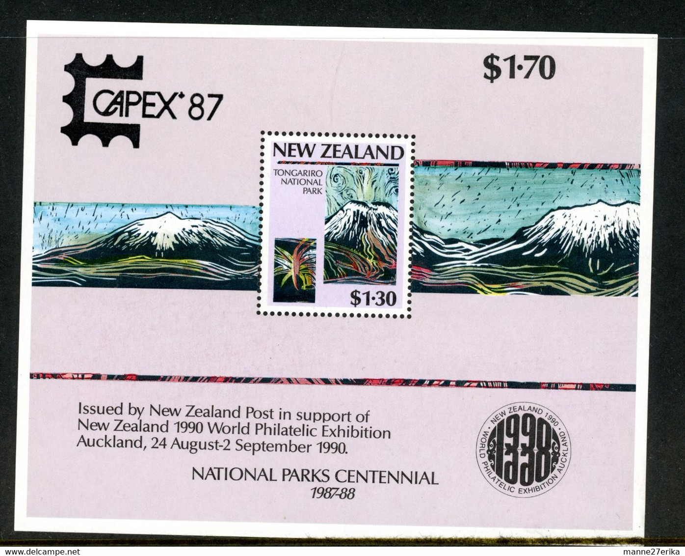 New Zealand 1987 Souvenir Sheet - Neufs