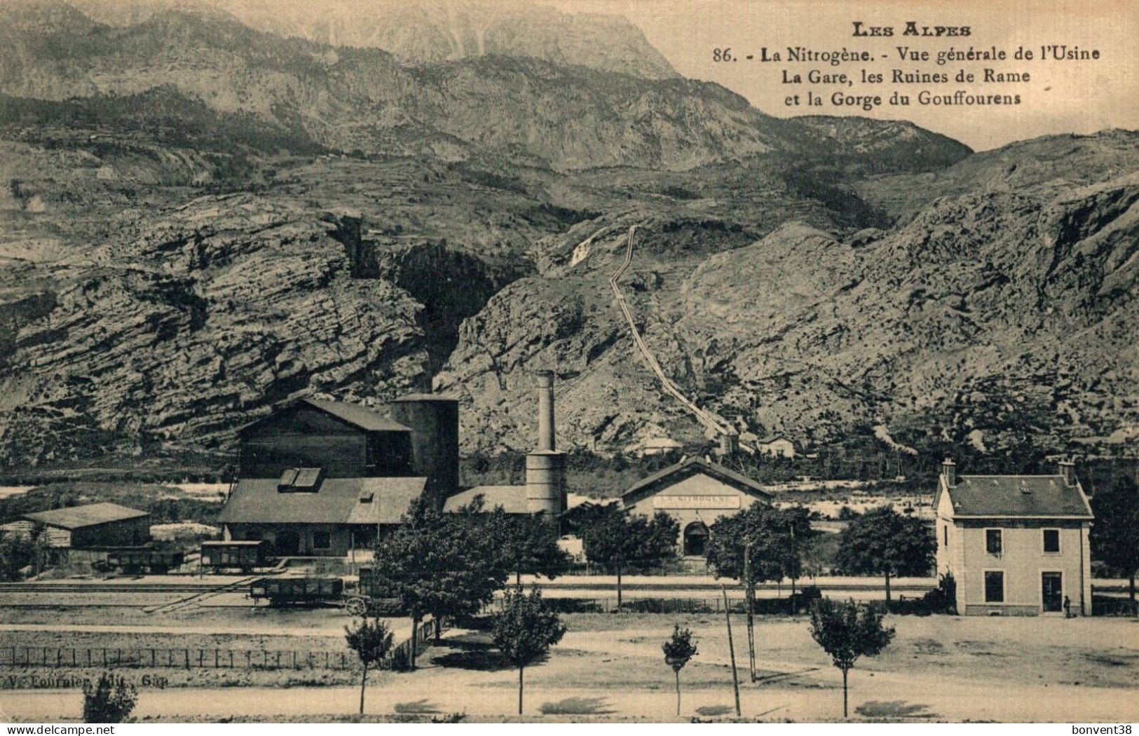 J3011 - Les Alpes - La Nitrogène - Vue Générale De L' Usine - La Gare - Les Ruines De Rame Et La Gorge Du Gouffourens - Rhône-Alpes