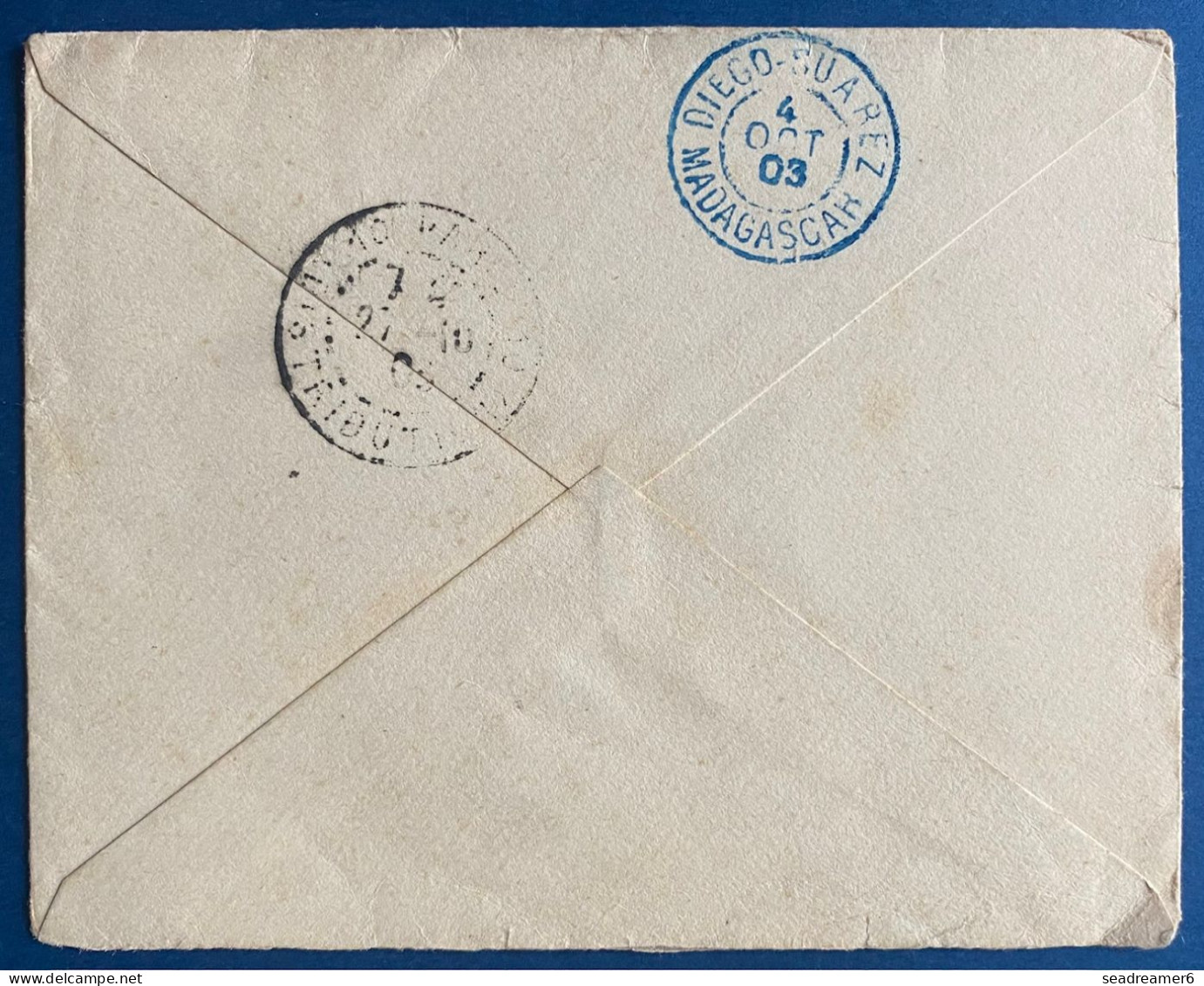 France Colonies Lettre Corps Expeditionnaire De Madagascar Dateur Bleu D'ANALALAVA De 1903 Pour PARIS, Au Dos Transit - Storia Postale