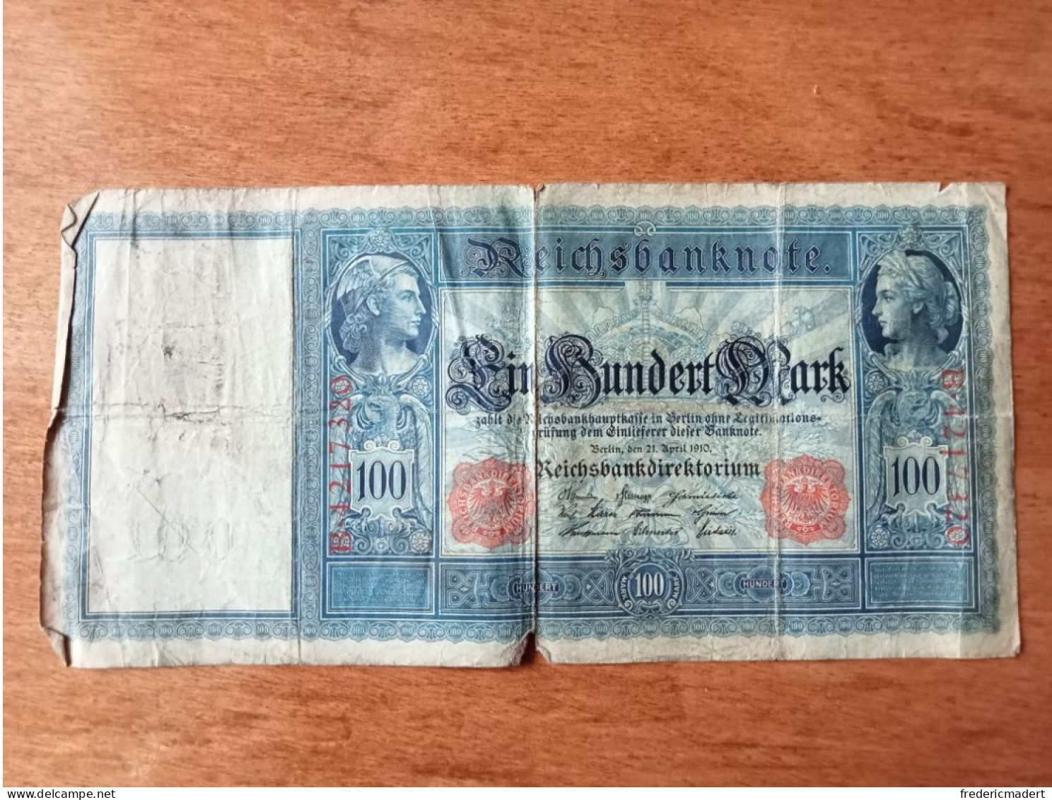 Billet De 100 Reichsbanknote De 1910 - Sammlungen