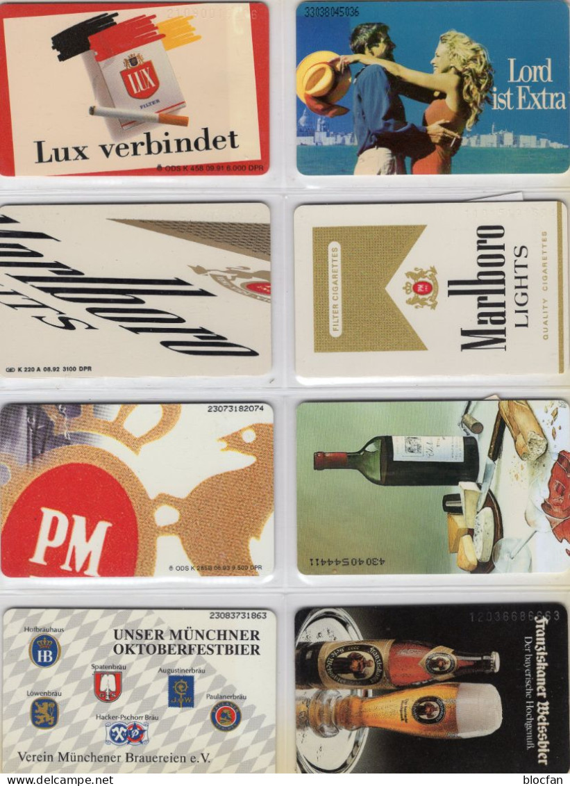 Tabak 8 TK K053,217,220,285,458,703,837,876 ** 350€ Getränke Weiß-Bier Wein Zigaretten Lord TC Tabacos Telecards Germany - Food