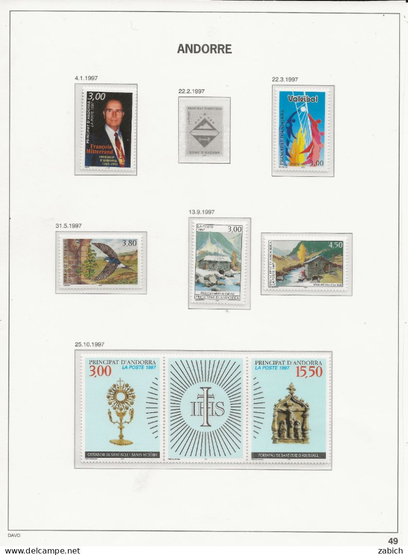ANDORRE 1997 /1998  27 TIMBRES NEUFS SANS CHARNIERES - Neufs
