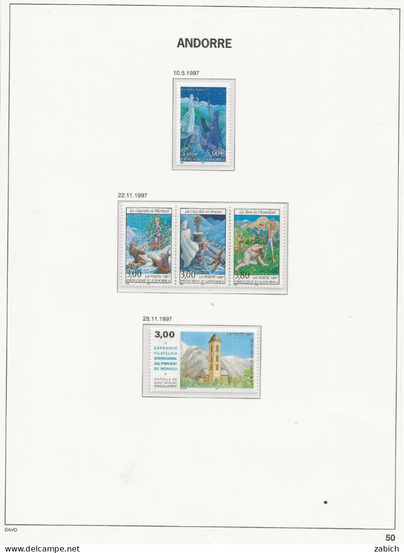 ANDORRE 1997 /1998  27 TIMBRES NEUFS SANS CHARNIERES - Nuovi