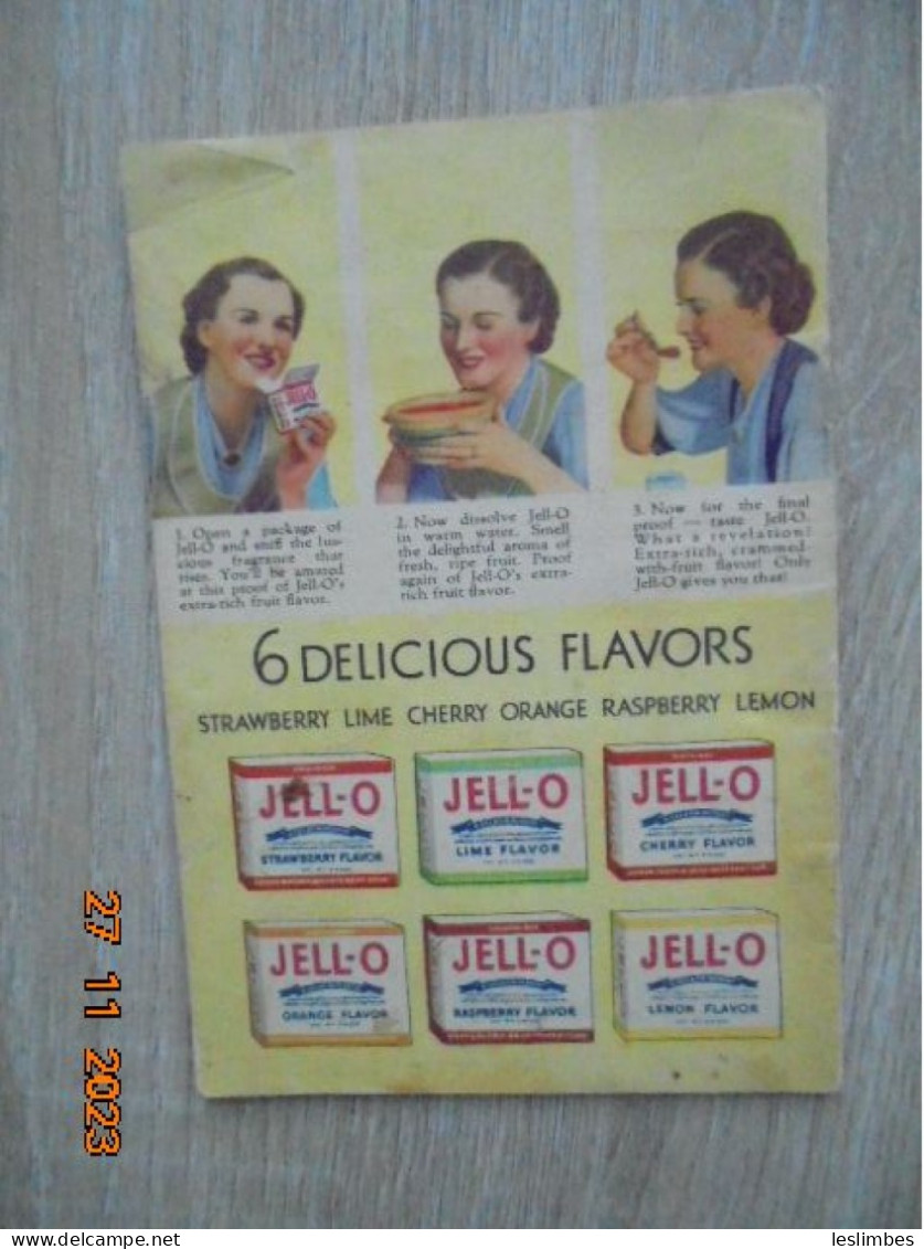 Now Jell-O Tastes Twice As Good...Enjoy These Tempting Recipes 1934 - Américaine