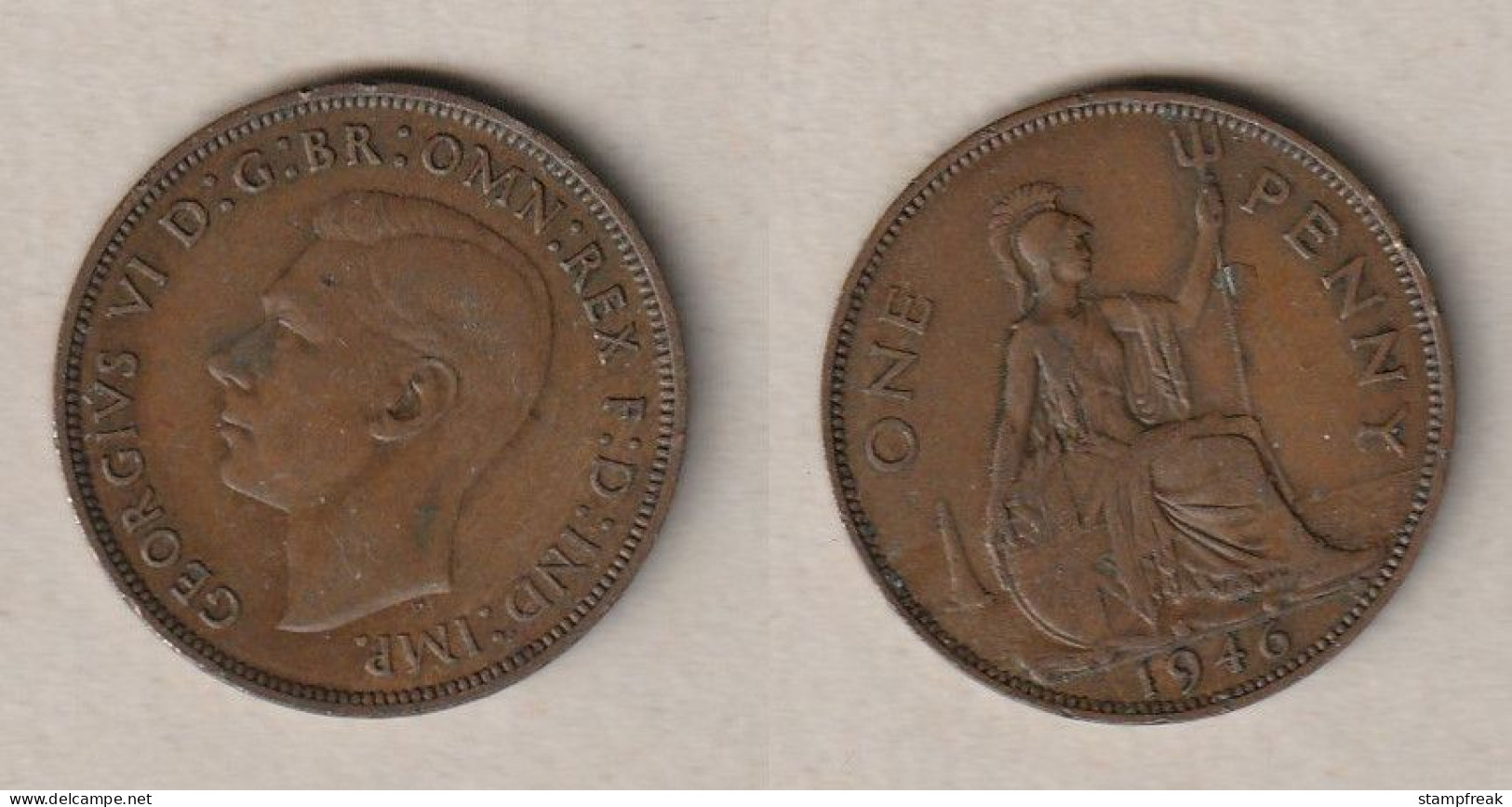 01944) Grossbritannien, 1 Penny 1946, George VI - Andere & Zonder Classificatie