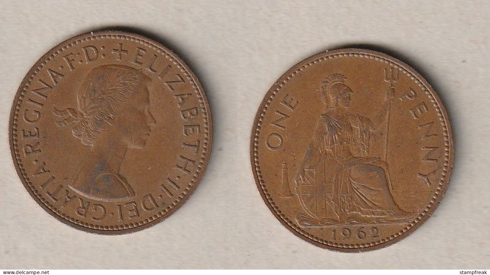 01930) Grossbritannien, 1 Penny 1962, Elisabeth II - Otros & Sin Clasificación