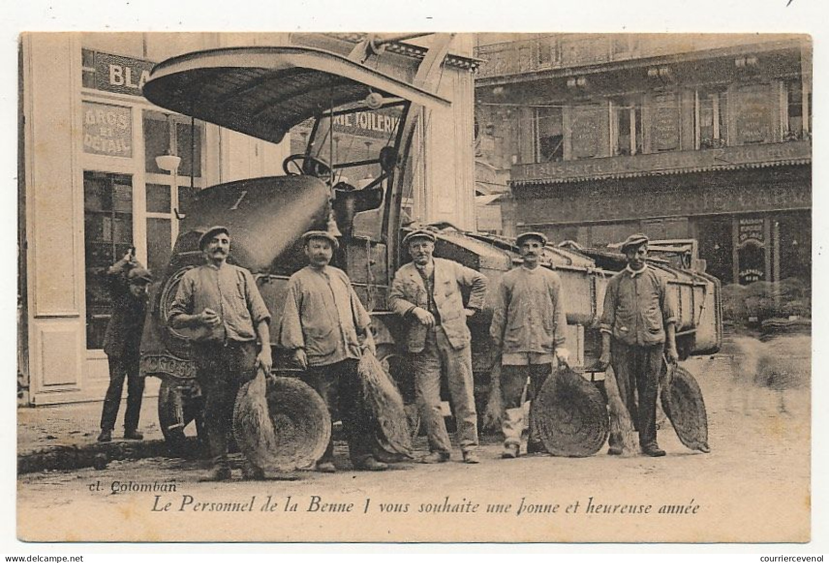 CPA - MARSEILLE (B Du R) - Le Personnel De La Benne I Vous Souhaite Une Bonne Et Heureuse Année - The Canebière, City Centre