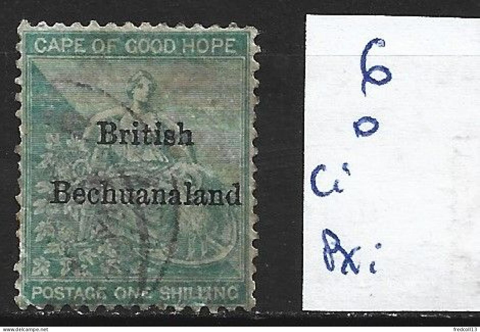 BECHUANALAND 6 Oblitéré Côte 250 € - 1885-1895 Crown Colony