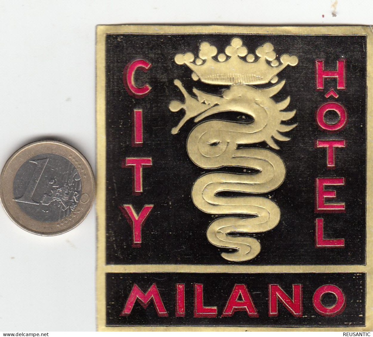 ETIQUETA - STICKER - LUGGAGE LABEL HOTEL CITY - MILANO - MILÁN    -ITALIA - Etiquetas De Hotel