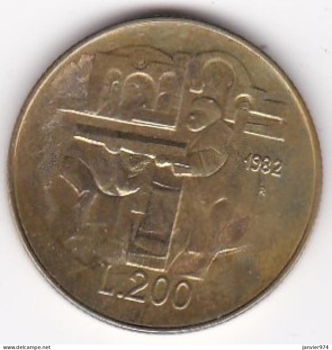 San Marino, 200 Lire 1982, Tolérance Religieuse, En Bronze Aluminium, KM# 138, Neuve UNC - San Marino