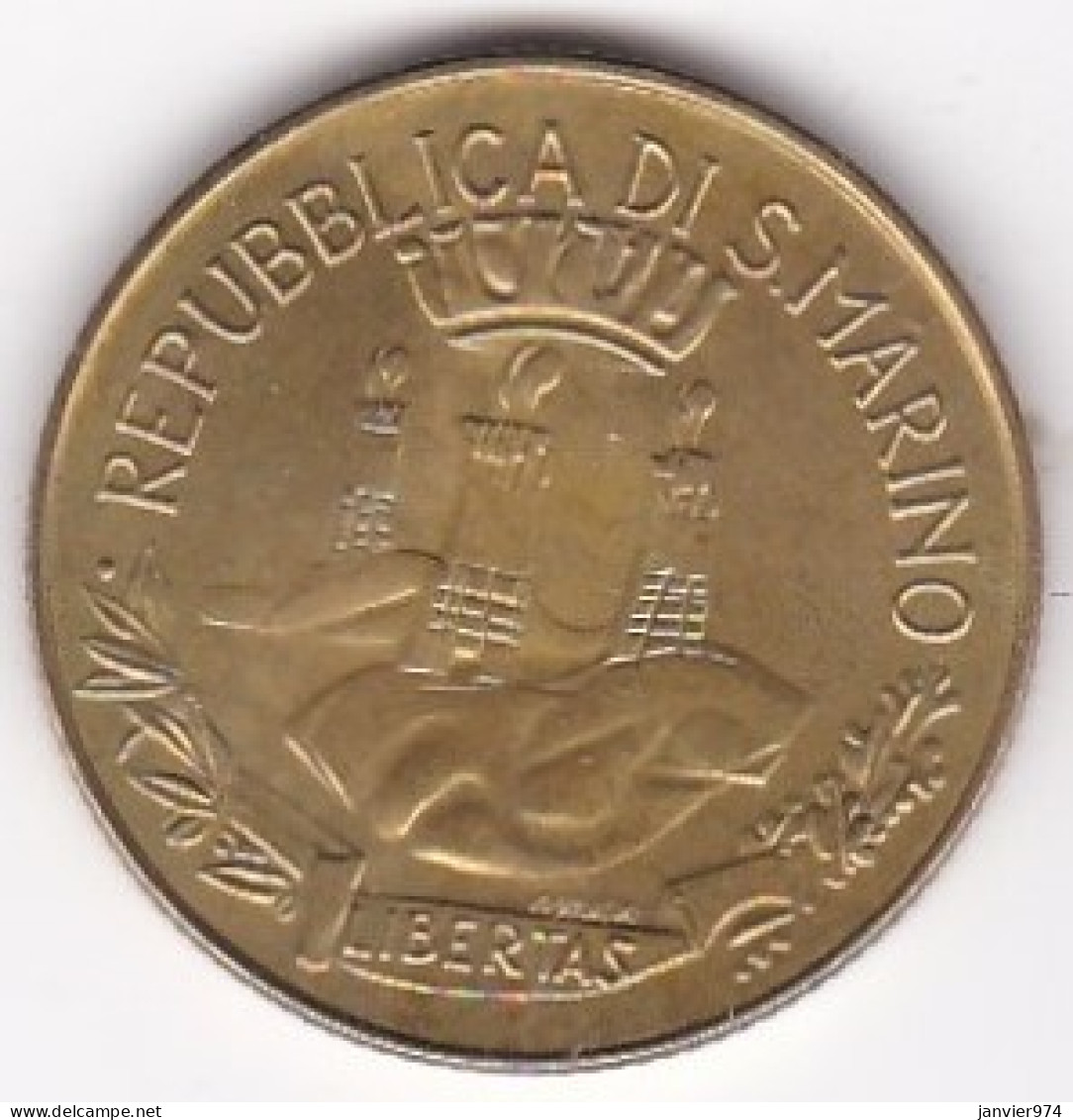 San Marino, 200 Lire 1982, Tolérance Religieuse, En Bronze Aluminium, KM# 138, Neuve UNC - San Marino