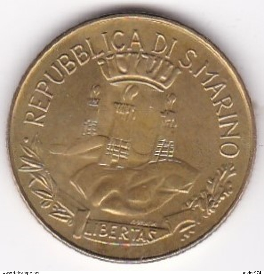 San Marino, 200 Lire 1982, Tolérance Religieuse, En Bronze Aluminium, KM# 138, Neuve UNC - Saint-Marin