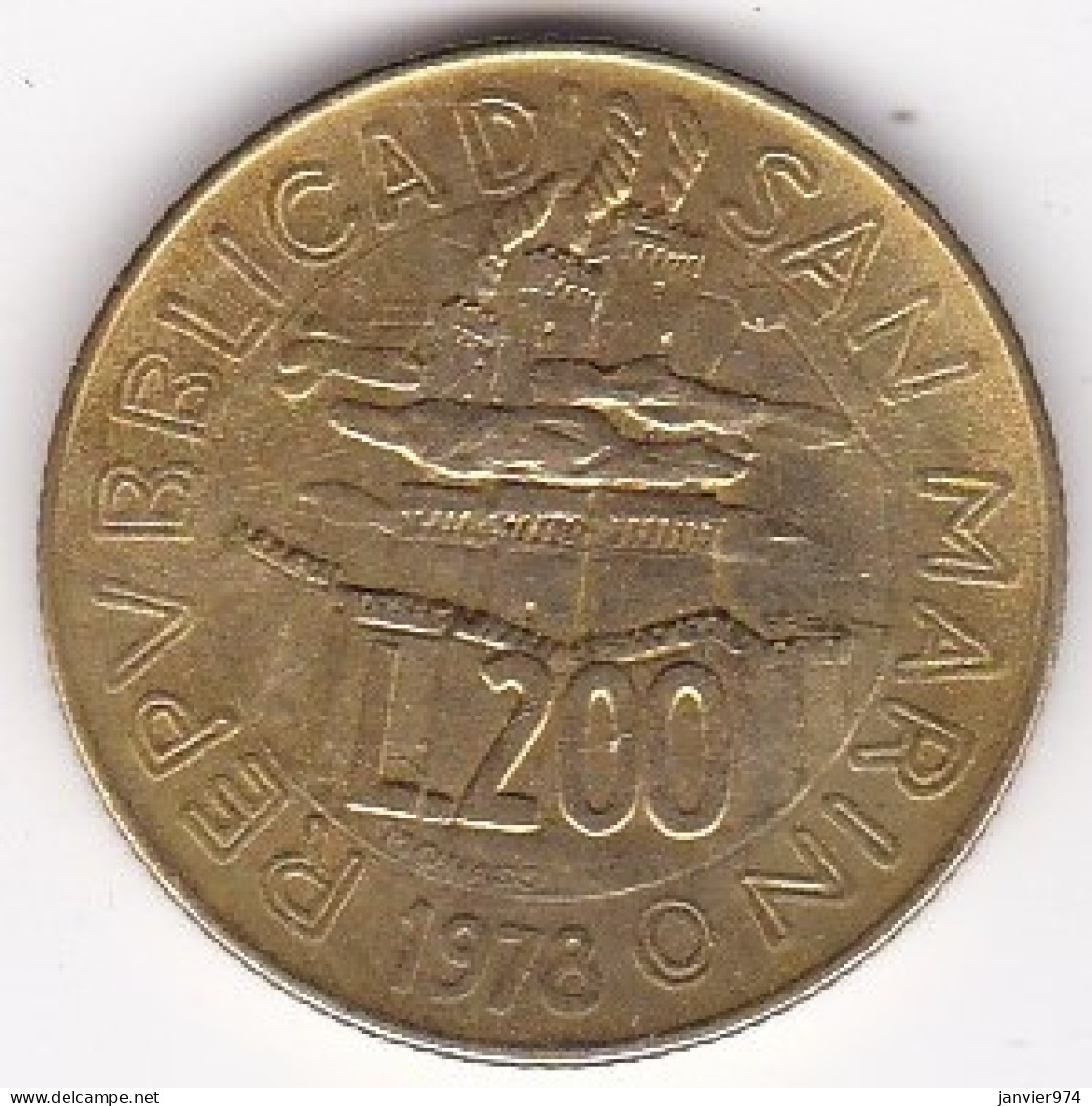 San Marino, 200 Lire 1978, Tisserand, En Bronze Aluminium, KM# 83, Neuve UNC - Saint-Marin