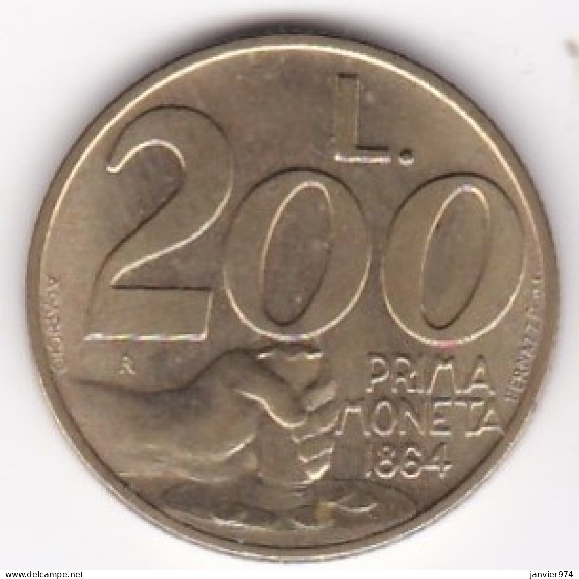 San Marino, 200 Lire 1991, Premier Pièce, En Bronze Aluminium, KM# 268, Neuve UNC - San Marino