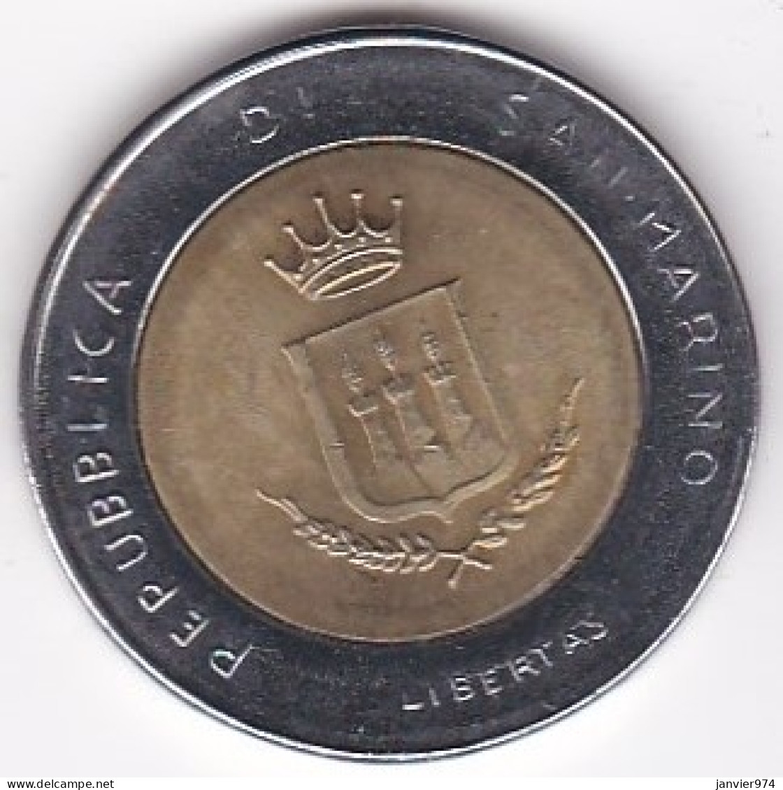 San Marino , 500 Lire 1983 , Série : Threat Of Nuclear War, Bimétallique,  KM# 153, Neuve UNC - San Marino