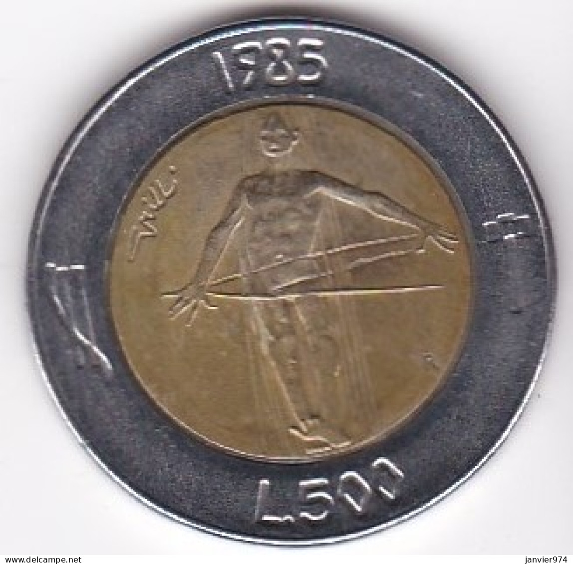 San Marino , 500 Lire1985,  Guerre à La Drogue , Bimétallique,  KM# 181, Neuve UNC - San Marino