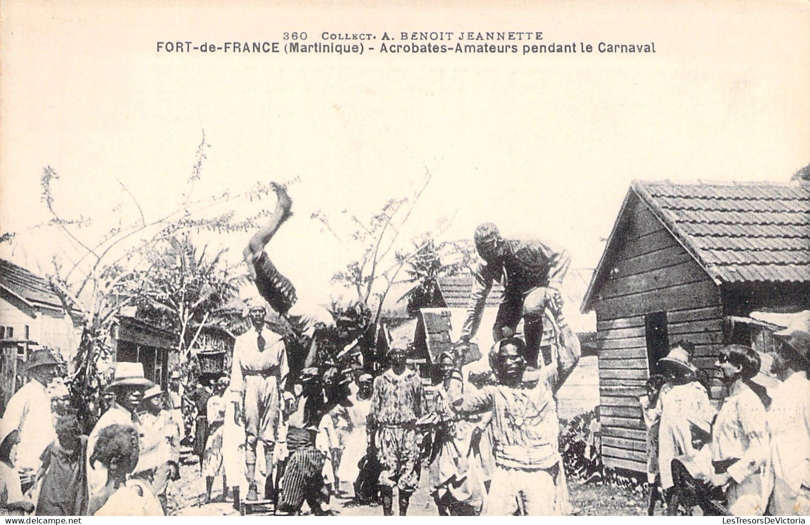 MARTINIQUE - Fort De France - Acrobates Amateurs Pendant Le Carnaval - Carte Postale Ancienne - Sonstige & Ohne Zuordnung