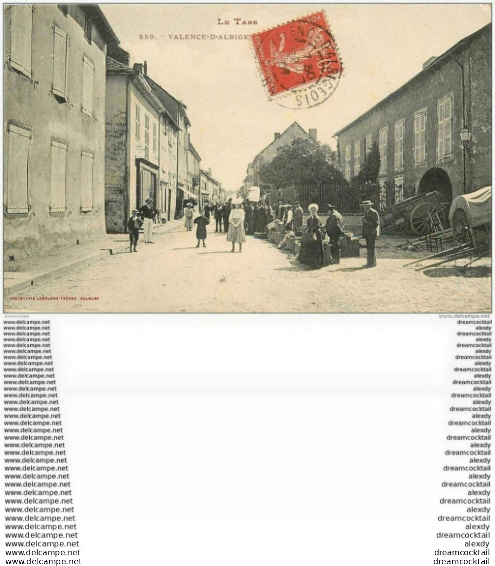81 VALENCE D'ALBIGEOIS. Le Marché Ou Brocante 1907 - Valence D'Albigeois