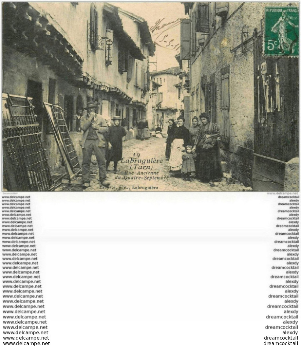 81 LABRUGUIERE. Rue Ancienne Du Quatre-Septembre 1911 - Labruguière