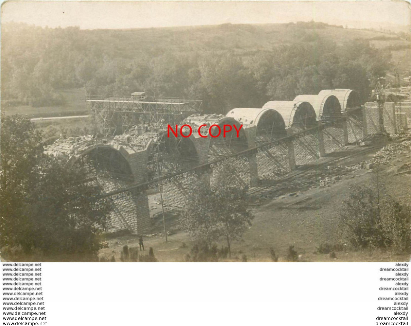 RARE Photo Cpa Vierge 25 CLERON. Construction Pont Chemin De Fer Ligne Amathay Vesigneux (21) - Monthureux Sur Saone