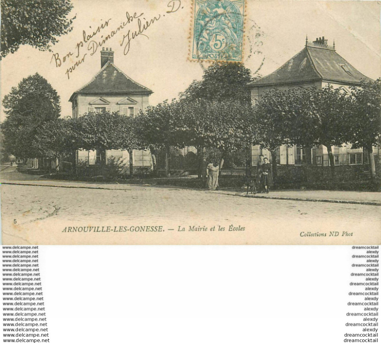 95 ARNOUVILLE-LES-GONESSE GONESSES. La Mairie Et Les Ecoles 1904 - Arnouville Les Gonesses