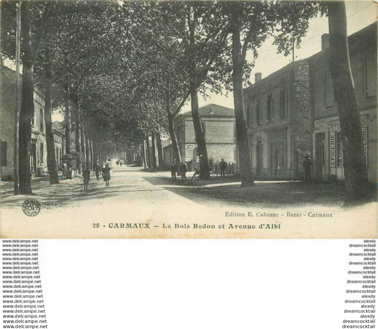 81 CARMAUX. Le Bois Redon Et Epicerie Avenue D'Albi 1916 - Carmaux