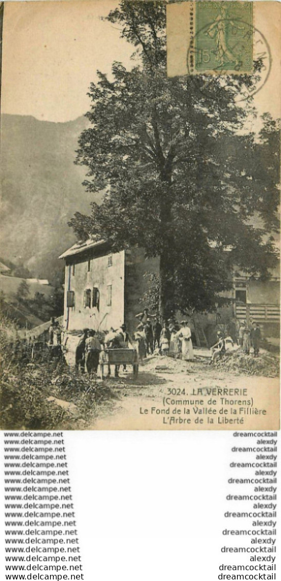 74 LA VERRERIE. Arbre De La Liberté Et Le Fond De La Vallée De La Fillière 1920 - Thorens-Glières