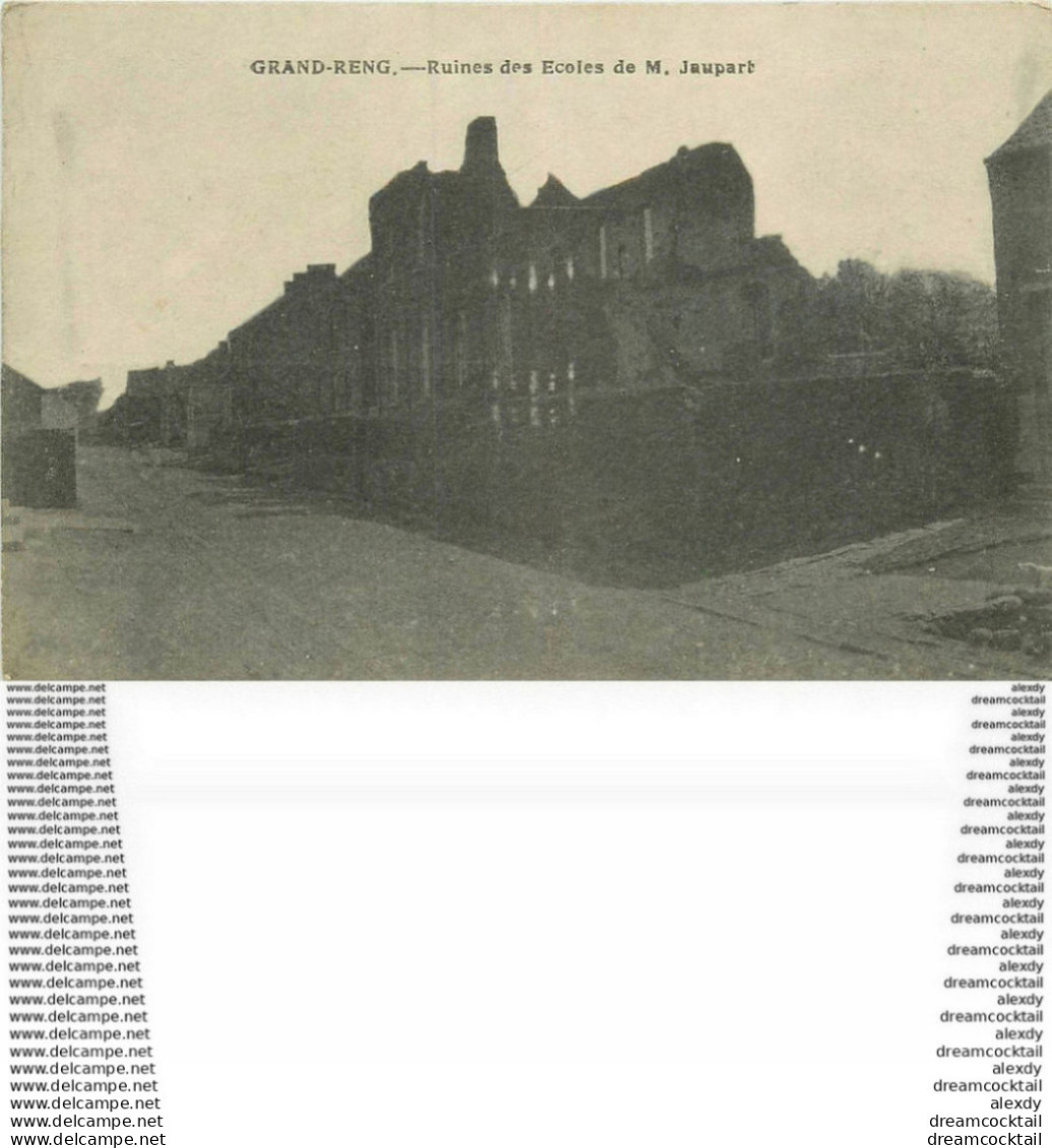 WW GRAND-RENG. Ruines Des Ecoles De Jaupart 1920 Carte Devenue Assez Rare.... - Manage