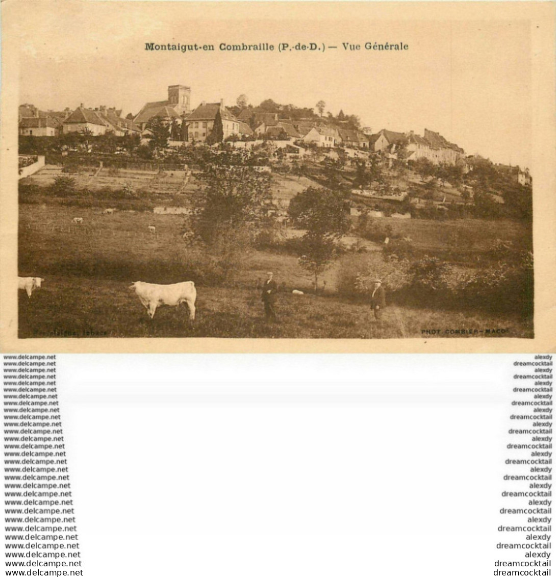 WW 63 MONTAIGUT-EN-COMBRAILLE. Eleveurs Fermiers Avec Vaches 1930 - Montaigut