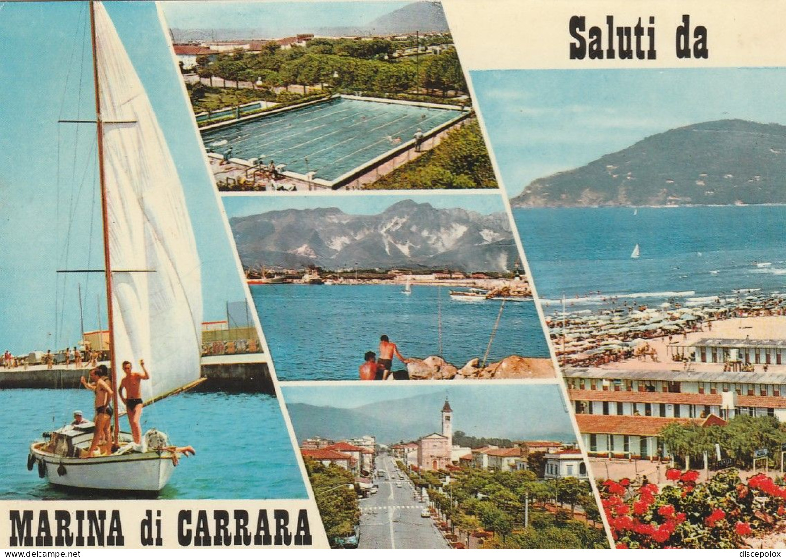 N3904 Saluti Da Marina Di Carrara - Panorama Vedute Multipla / Viaggiata 1970 - Carrara