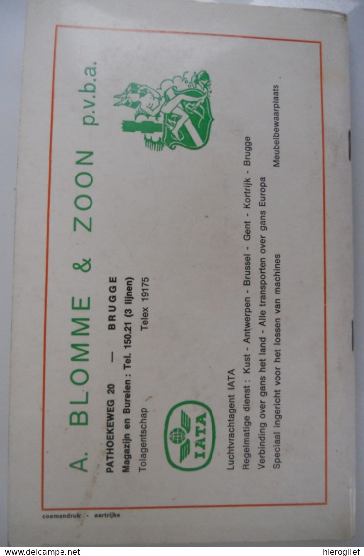 GROOT BRUGGE Karnaval agenda 1973 DE TOTETREKKERSGARDE eerste Brugse Karnavalvereniging totetrekkers