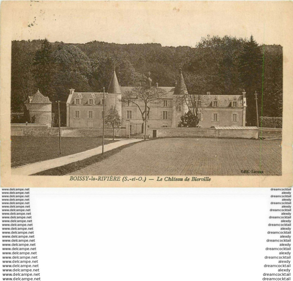 PHL 91 BOISSY-LA-RIVIERE. Château De Bierville 1937 - Boissy-la-Rivière