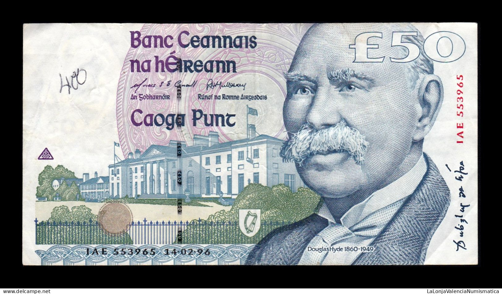 Irlanda Ireland 50 Pounds 14.02.1996 Pick 78a Bc/Mbc F/Vf - Ireland