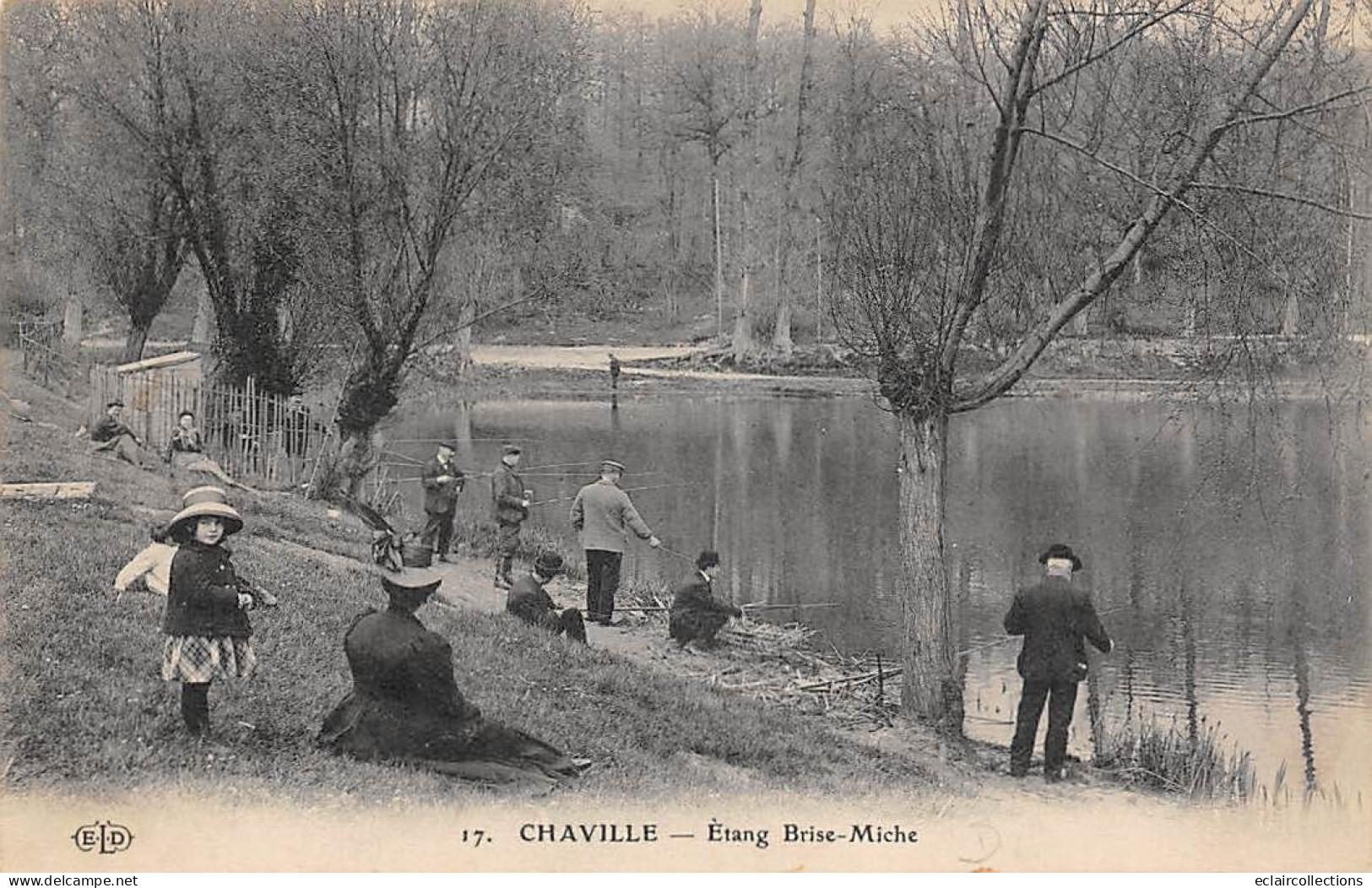 Chaville         92         Etang De Brise-Miche.  Pêcheurs à La Ligne         (Voir Scan) - Chaville