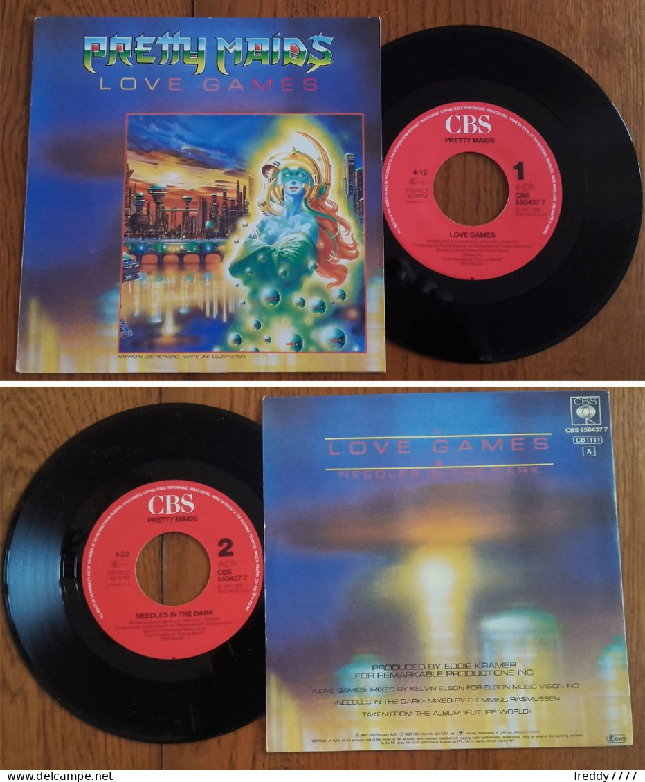 RARE Dutch SP 45t RPM (7") PRETTY MAIDS «Love Games» (1987) - Hard Rock & Metal