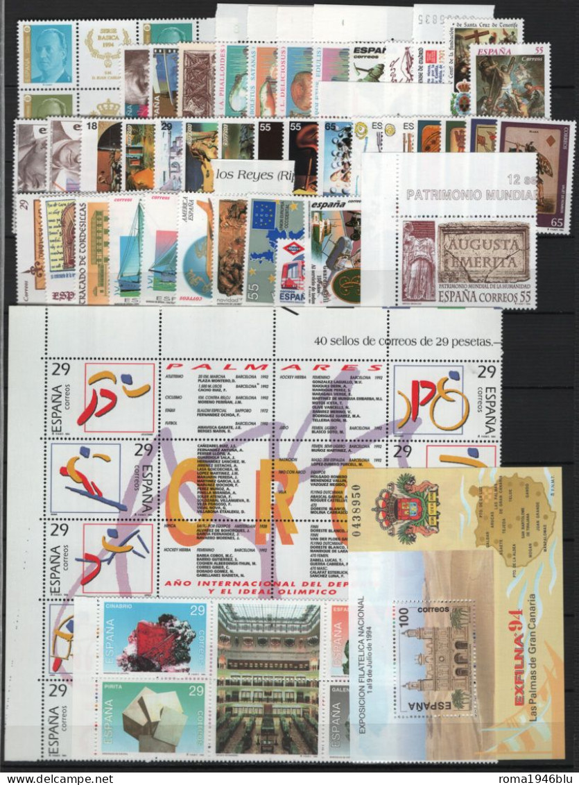 Spagna 1994 Annata Completa / Complete Year Set **/MNH VF - Annate Complete