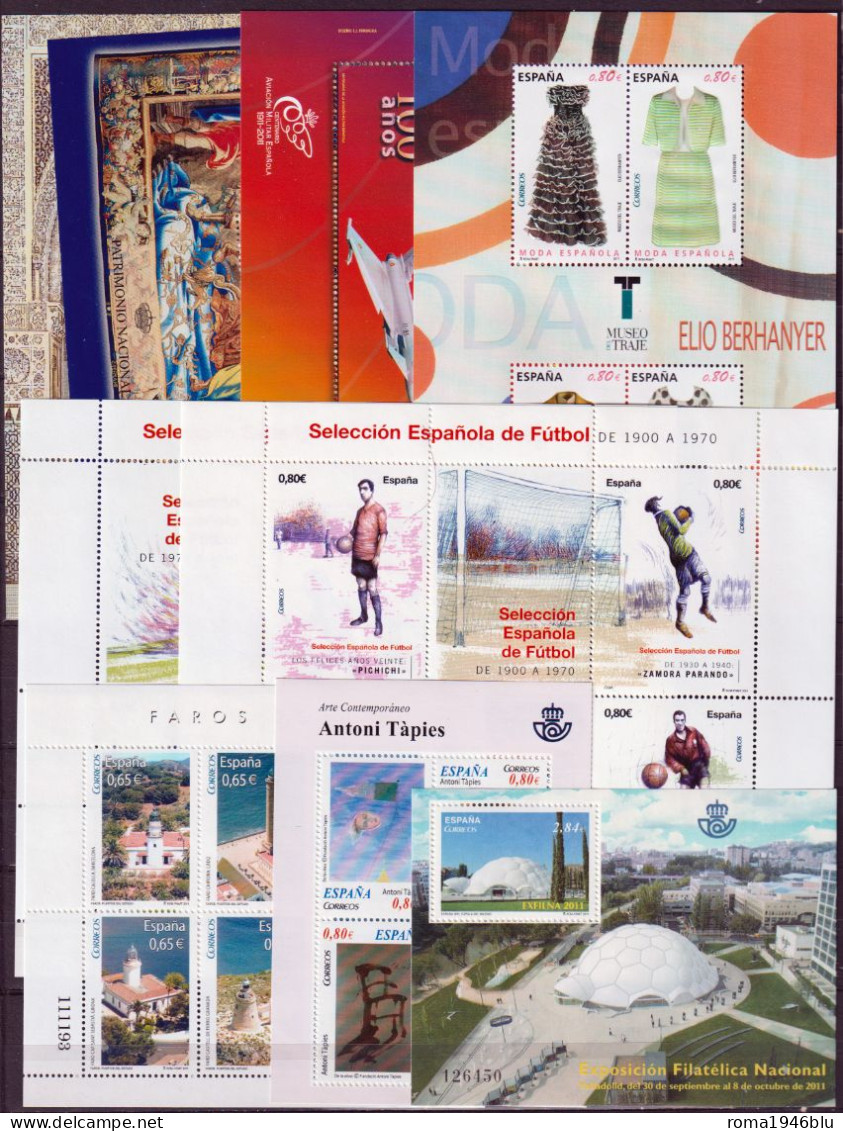 Spagna 2011 Annata Completa / Complete Year Set **/MNH VF - Full Years