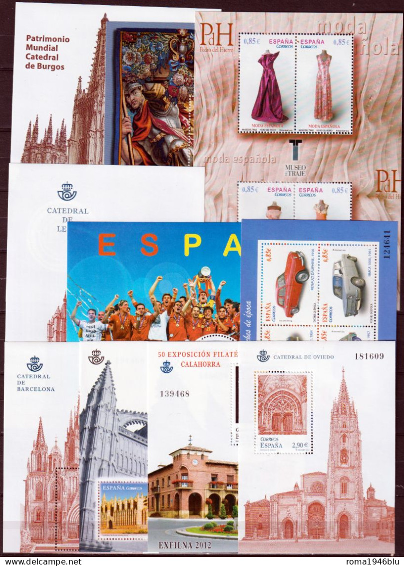 Spagna 2012 Annata Completa / Complete Year Set **/MNH VF - Années Complètes