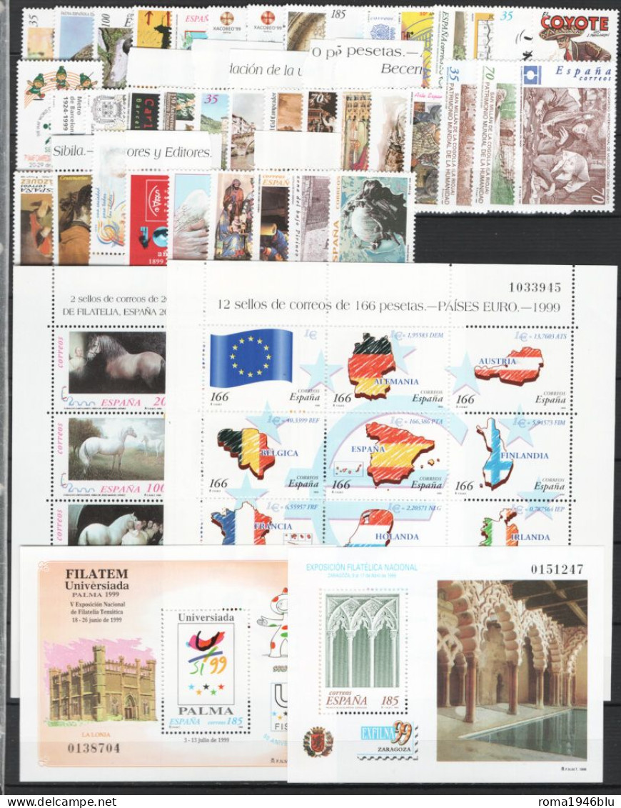 Spagna 1999 Annata Completa / Complete Year Set **/MNH VF - Full Years