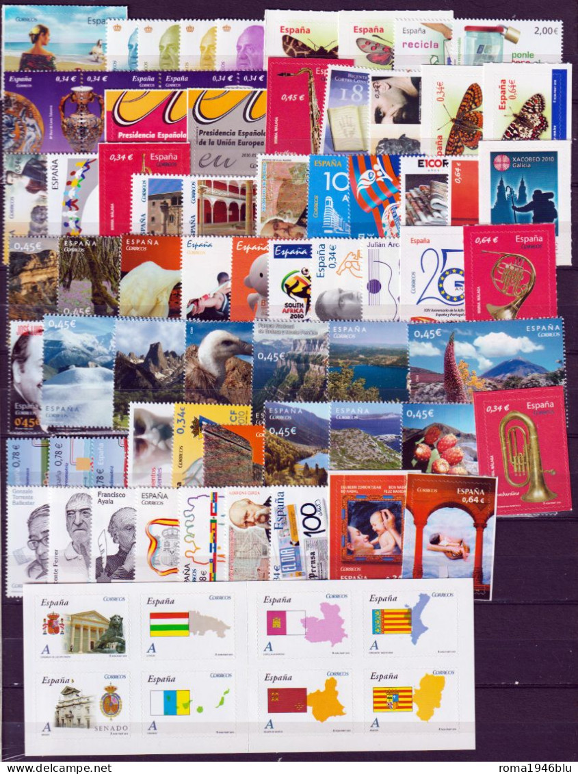 Spagna 2010 Annata Completa / Complete Year Set **/MNH VF - Années Complètes