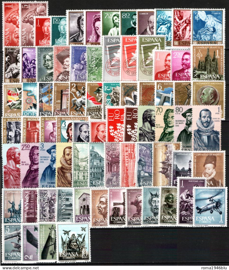 Spagna 1961 Annata Completa / Complete Year Set **/MNH VF - Années Complètes