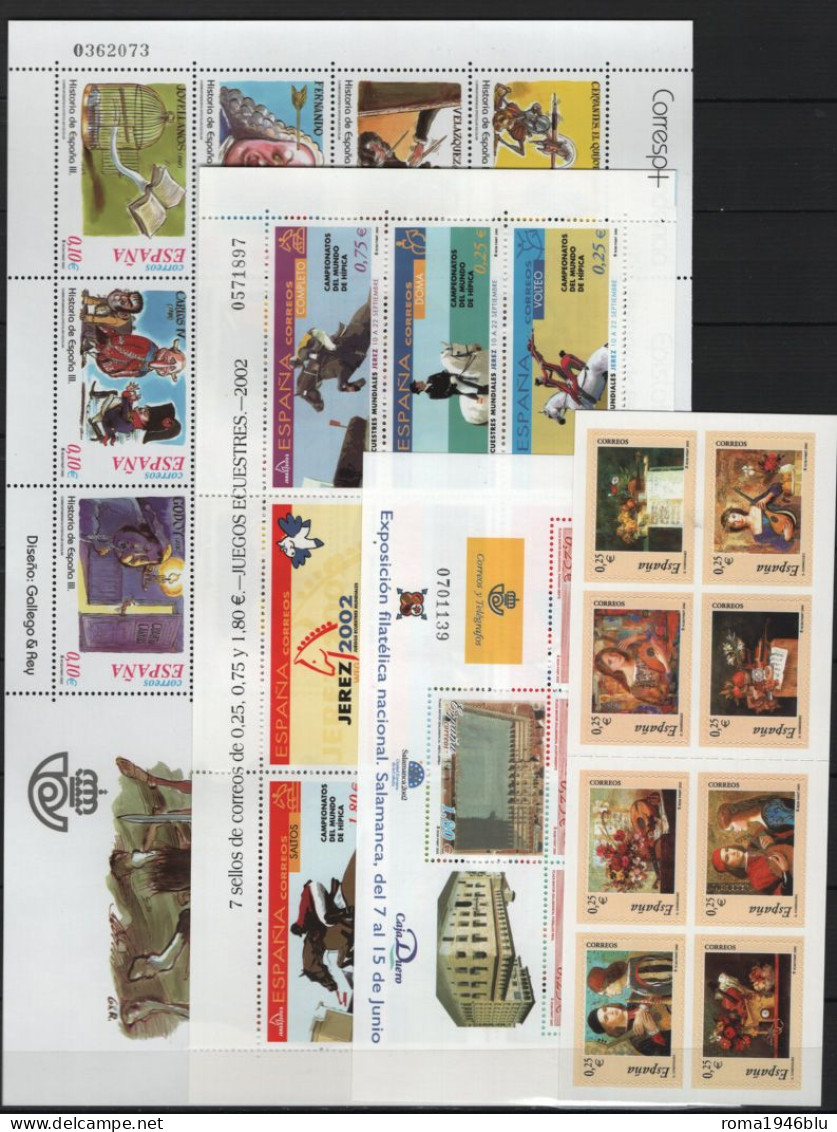 Spagna 2002 Annata Completa / Complete Year Set **/MNH VF - Années Complètes