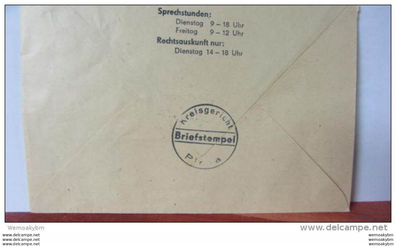 Dienst/ZKD: Orts-ZU-Brief Mit 65 Pf  ZU-Marke Gewöhnl.Papier Mit KSt."Kreisgericht 83 PIRNA" Vom 2.10.67 Knr: E 2x - Lettres & Documents