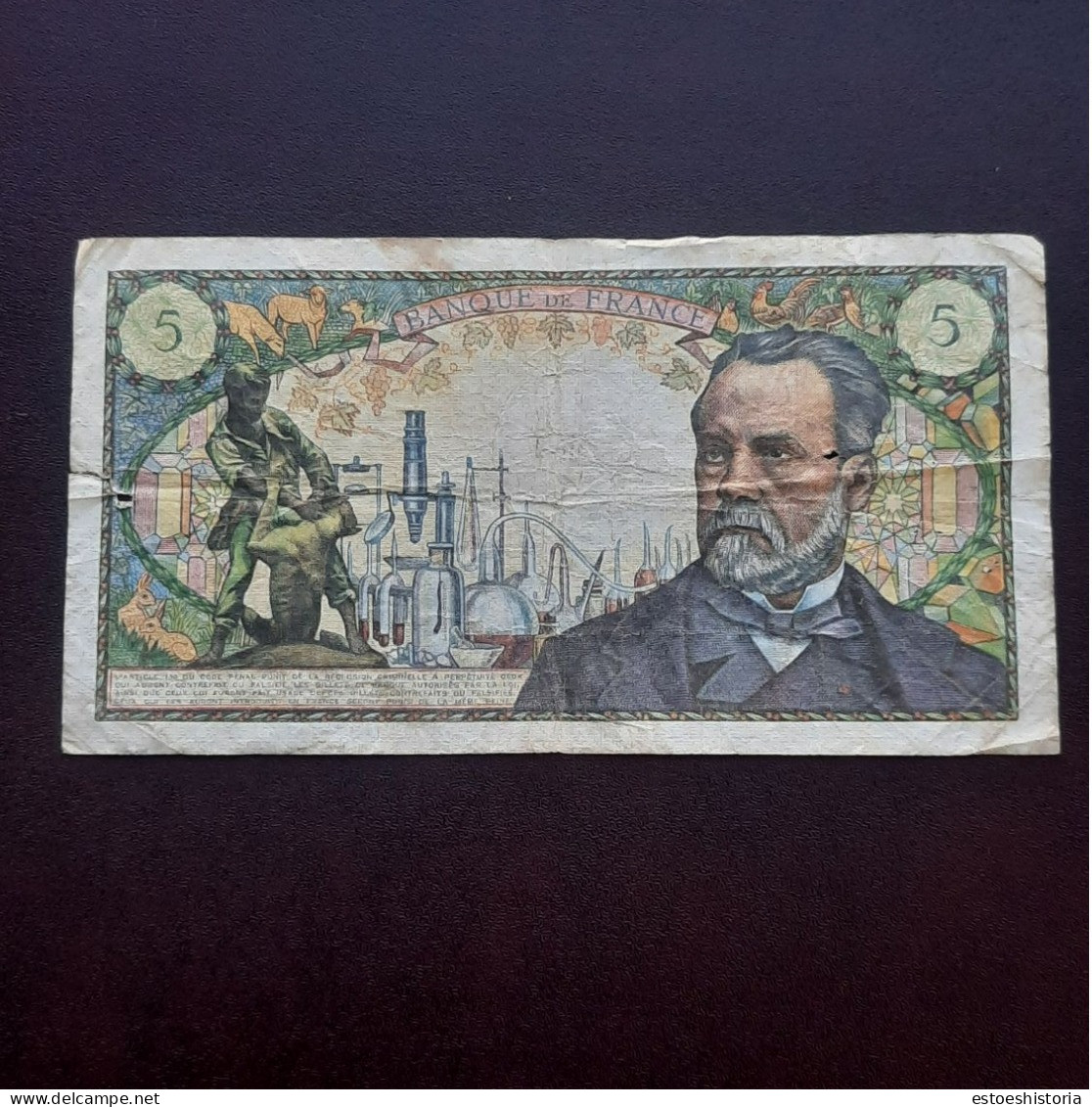 BILLETE DE 5 FRANCOS DE FRANCIA DEL AÑO 1966.BILLETE  CIRCULADO. - 5 NF 1959-1965 ''Victor Hugo''