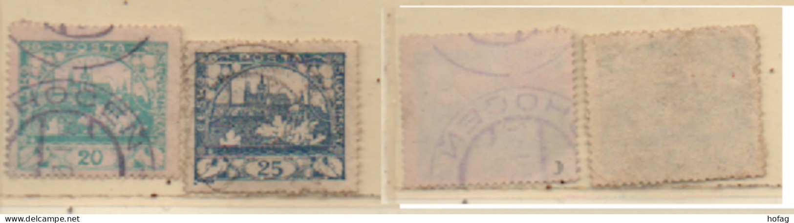 Tschechoslowakei 1918/19 Hradčany/Burg MiNr. 4D; 5D Gestempelt Czechoslovakia Used - Unused Stamps