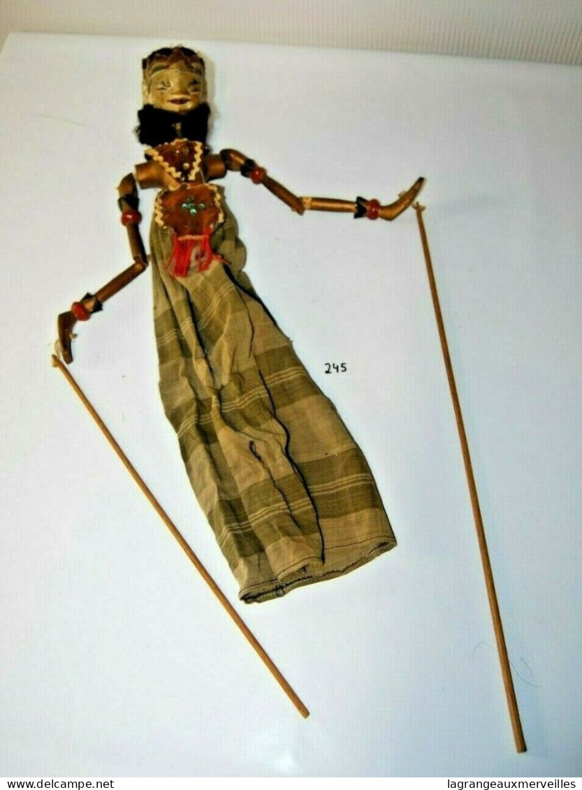 C245 Ancienne Marionnette - Style Indienne - Orientale - Bois - Jouet 1 - Marionetas